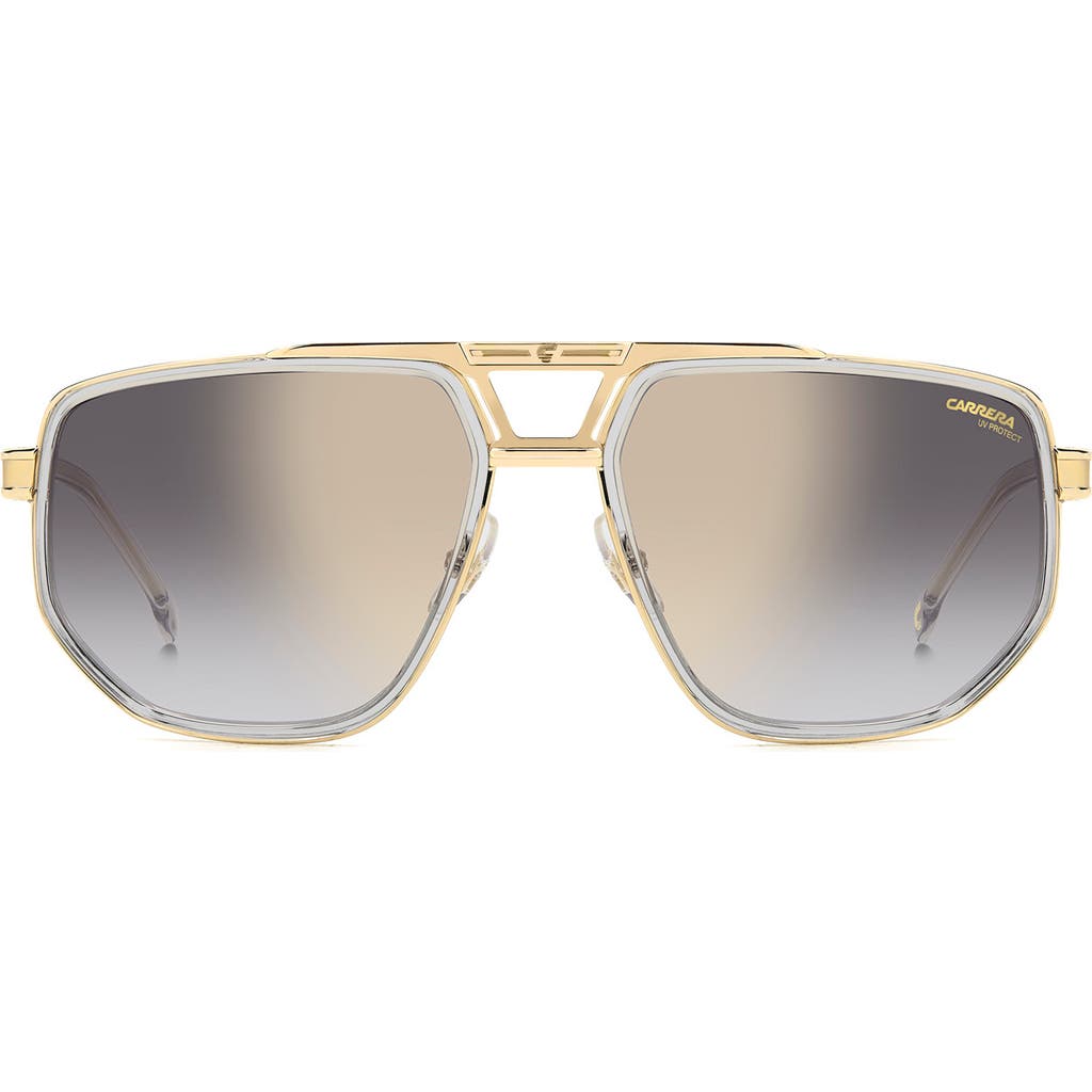Carrera Eyewear 61mm Gradient Geometric Square Sunglasses In Grey/grey Sf Gd Sp