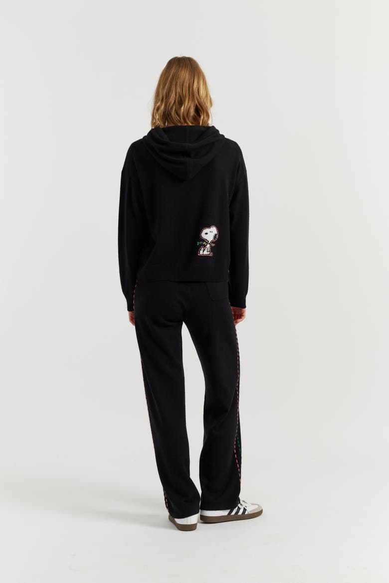Wool-Cashmere Snoopy Hoodie, Alternate, color, Black