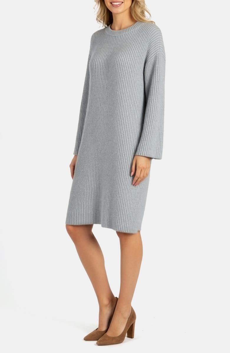 Lush Long Sleeve Sweater Dress, Alternate, color, Light Heather Grey