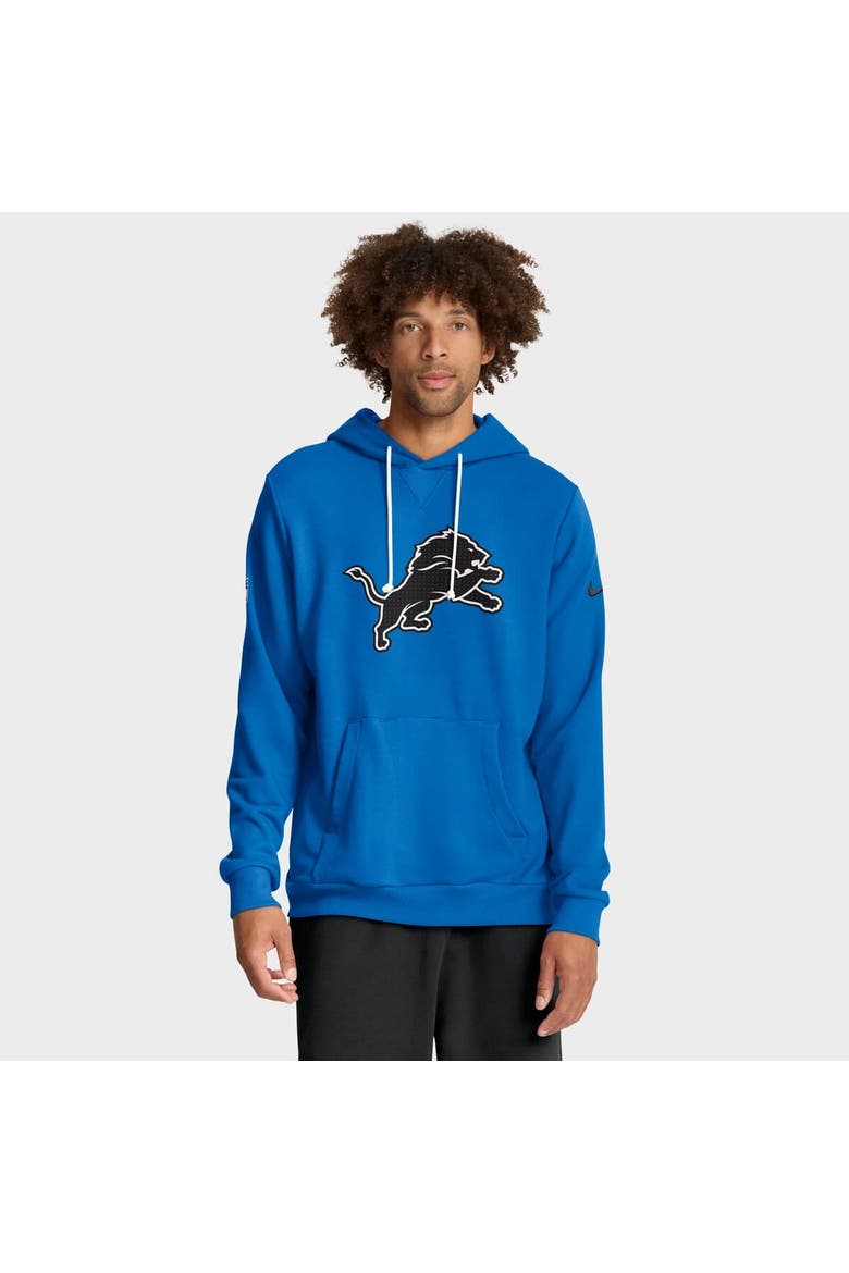 Men's Nike Blue Detroit Lions Sideline Initial Home Performance Pullover Hoodie, Alternate, color, Blue