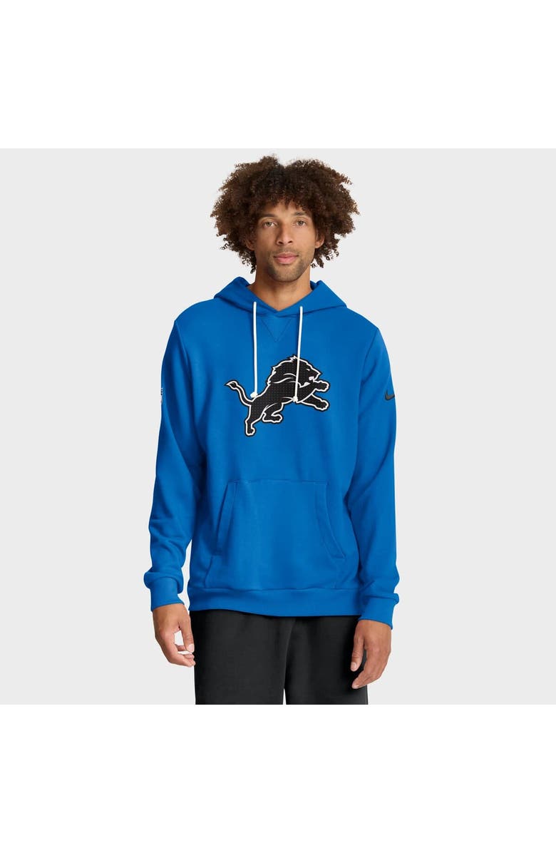 Nike Men's Nike Blue Detroit Lions Sideline Initial Home Performance Pullover Hoodie, Alternate, color, Blue