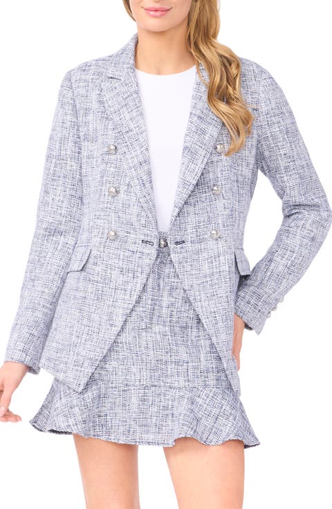 Tweed Double Breasted Blazer