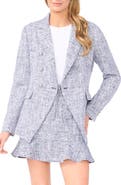 CeCe Tweed Double Breasted Blazer