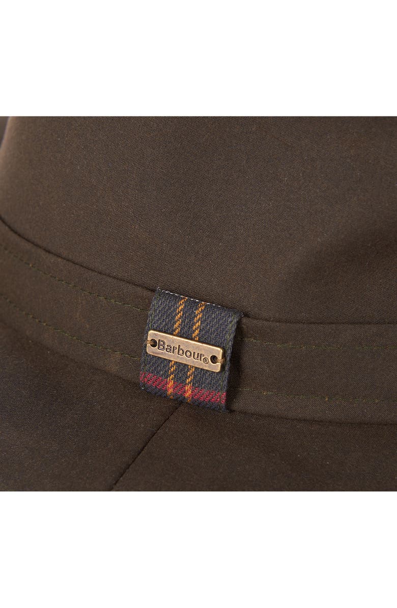 Barbour Vintage Wax Bushman Hat, Alternate, color, Olive
