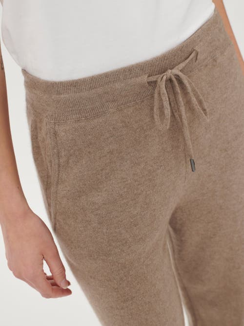 Gobi Mongolian Cashmere Cuffed Cashmere Jogger In Taupe