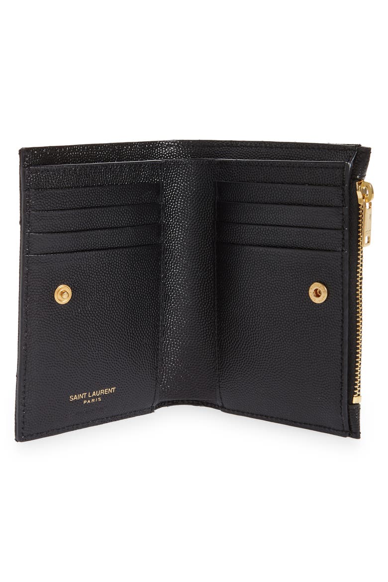 Monogram Matelassé Leather Bifold Wallet, Alternate, color, 1000 NERO