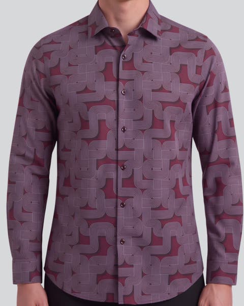 Blons Geo Mens Printed Cotton Long-sleeve Shirt