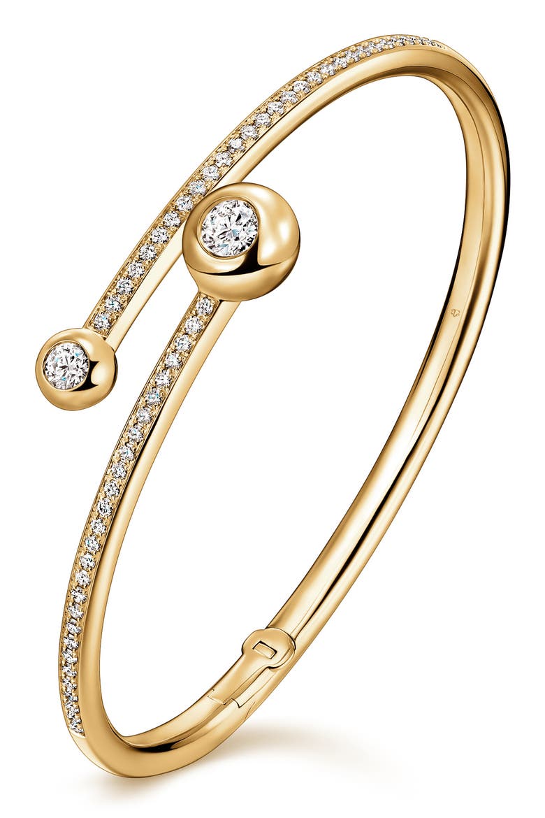 Dream 18k Gold Diamond Bypass Bangle, Alternate, color, 18K YELLOW GOLD/DIAMOND