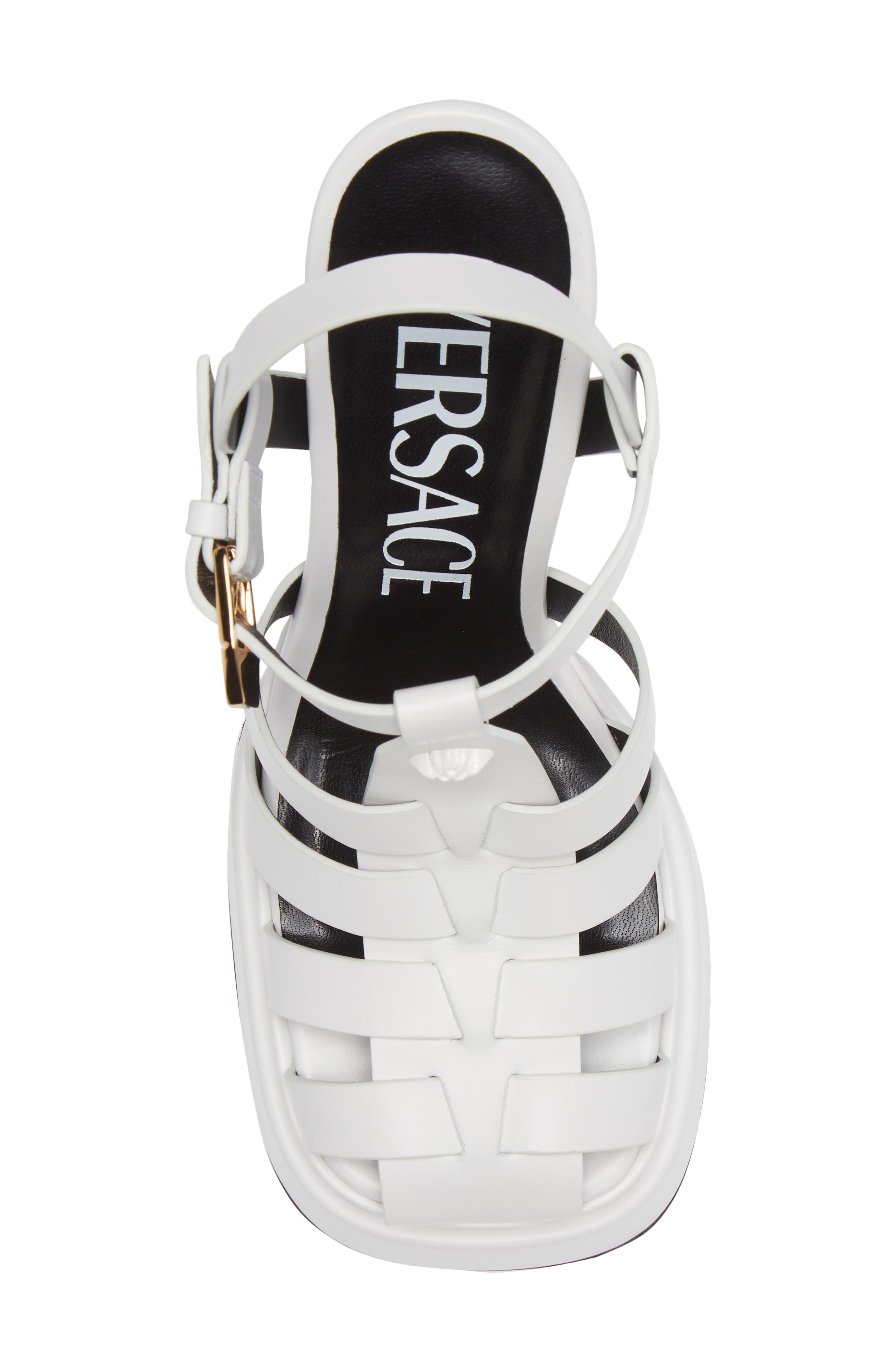 Versace La Medusa Platform Fisherman Sandal, Alternate, color, 