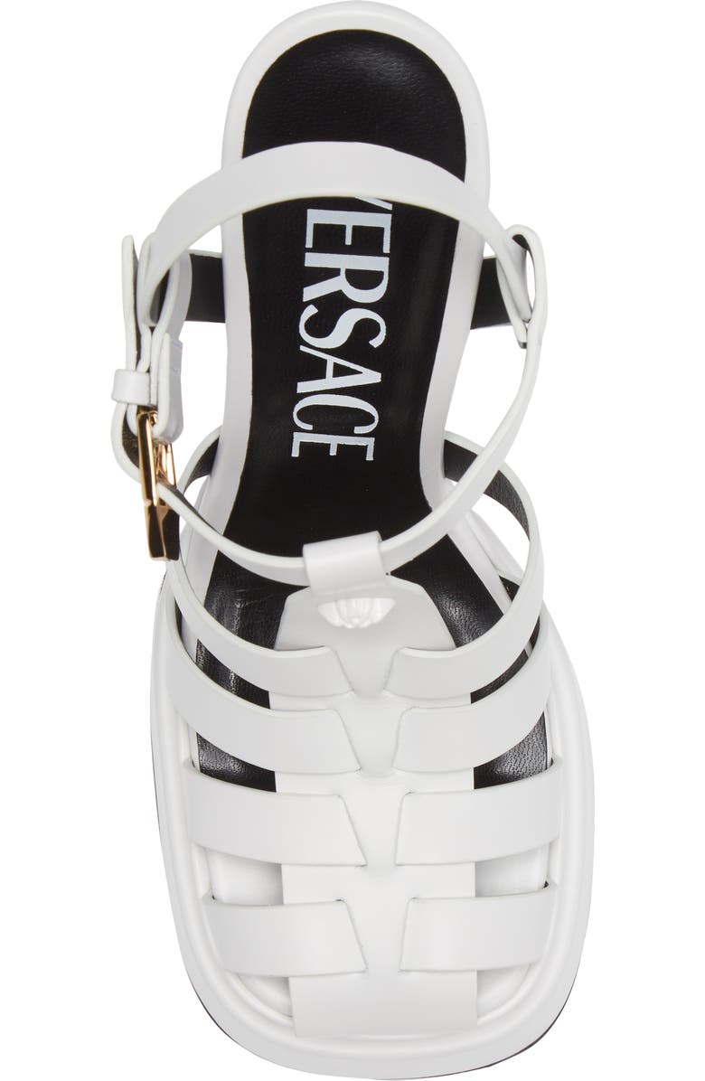 Versace La Medusa Platform Fisherman Sandal, Alternate, color,