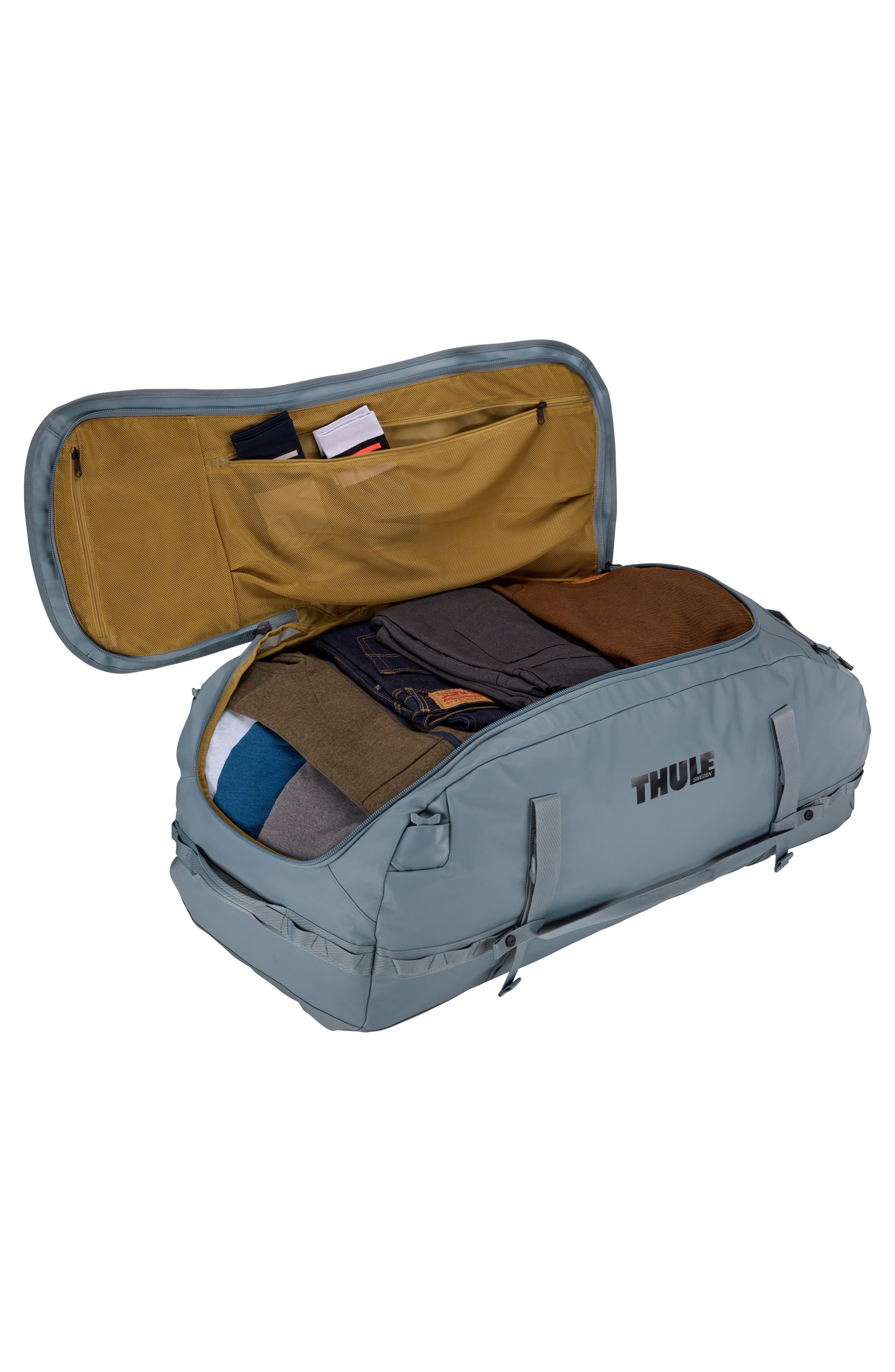Thule Chasm 130-Liter Duffle Bag, Alternate, color, Pond Gray