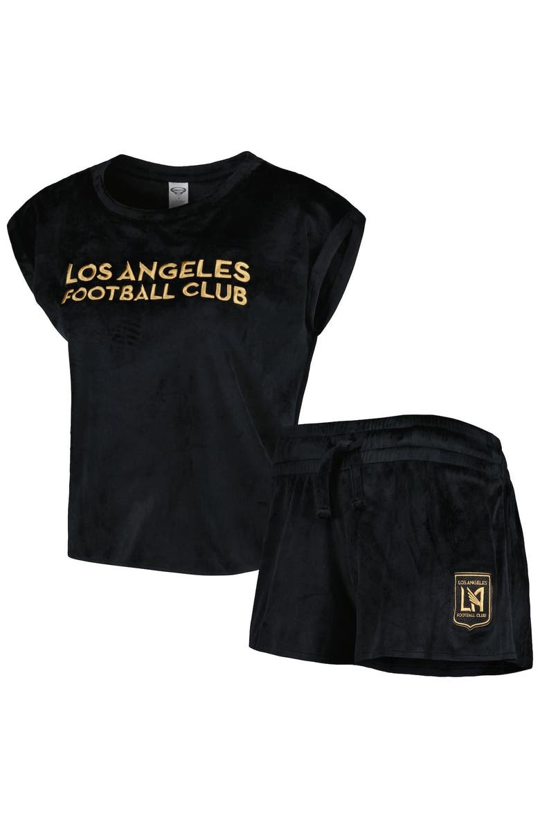 CONCEPTS SPORT Women's Concepts Sport Black LAFC Intermission T-Shirt and Shorts Sleep Set, Main, color, 
