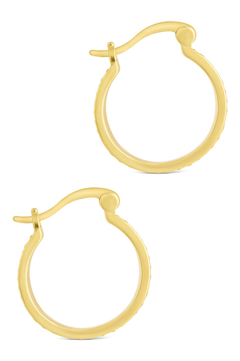 Zinnith Cubic Zirconia Graduated Hoop Earrings, Alternate, color, GOLD