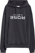 Martine Rose Upside Down Logo Classic Cotton Jersey Hoodie