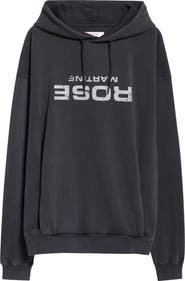 Martine Rose Upside Down Logo Classic Cotton Jersey Hoodie