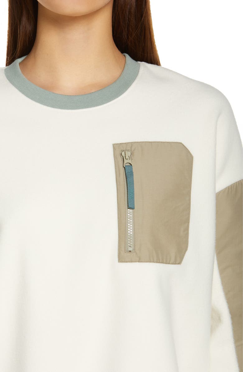 MWL Madewell MWL Betterfleece Colorblock Crewneck Sweatshirt, Alternate, color, 