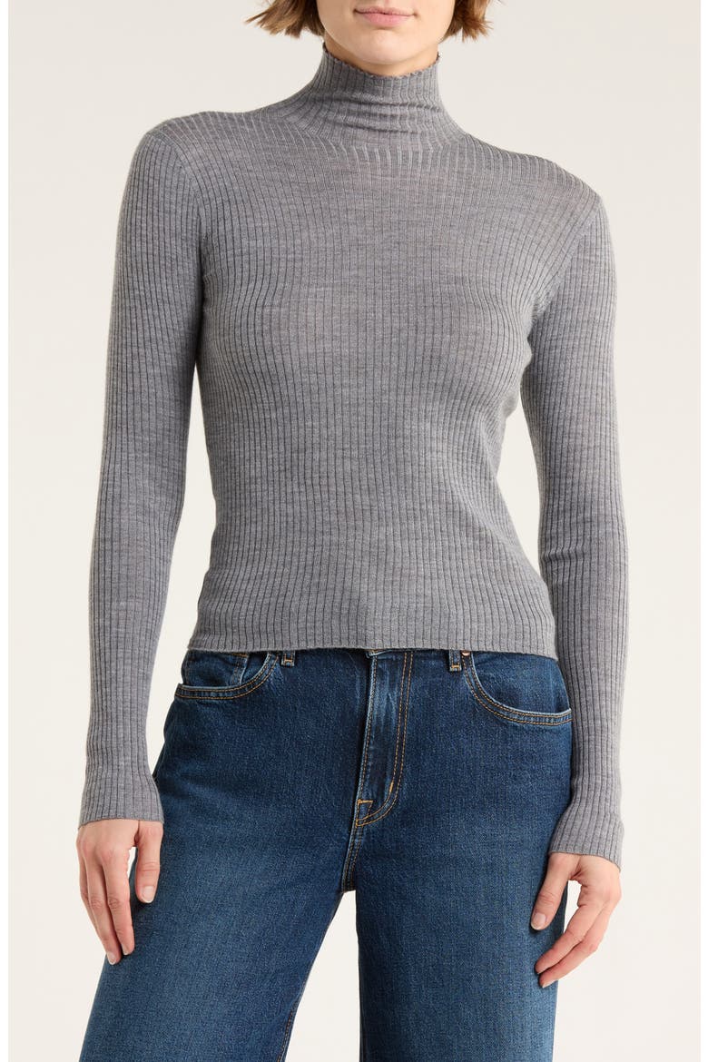 Featherweight Wool Blend Sweater, Main, color, HEATHER GREY