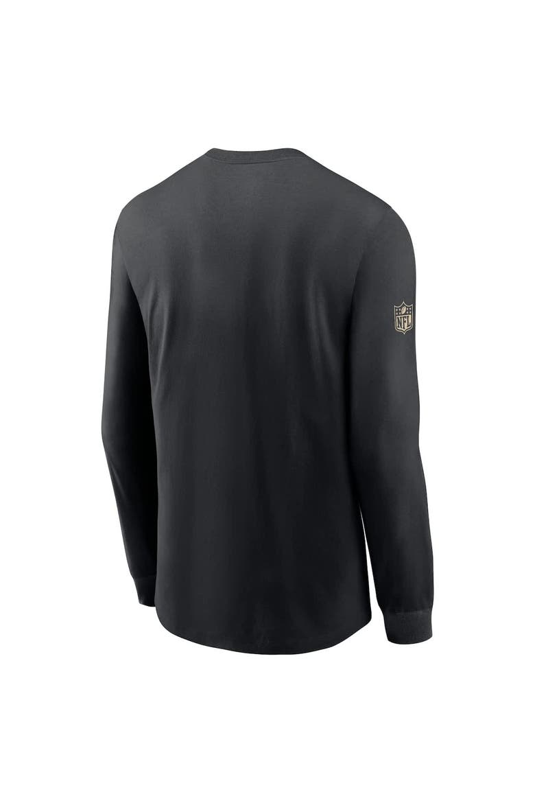 Men's Nike Black New Orleans Saints Sideline Performance Long Sleeve T-Shirt, Alternate, color, Black