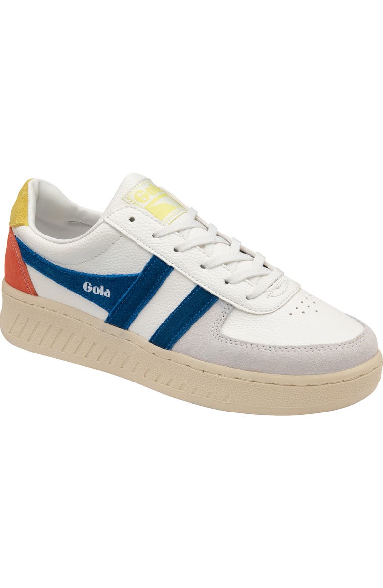 Gola Classics Grandslam Trident Sneaker, Main, color, White/ Marine Blue/ Limelight