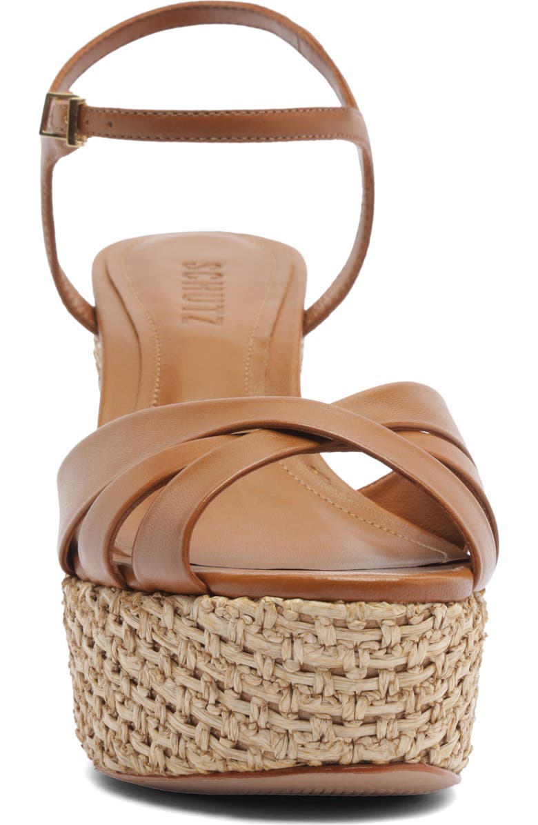 Schutz Keefa Ankle Strap Sandal, Alternate, color, Burnt Honey
