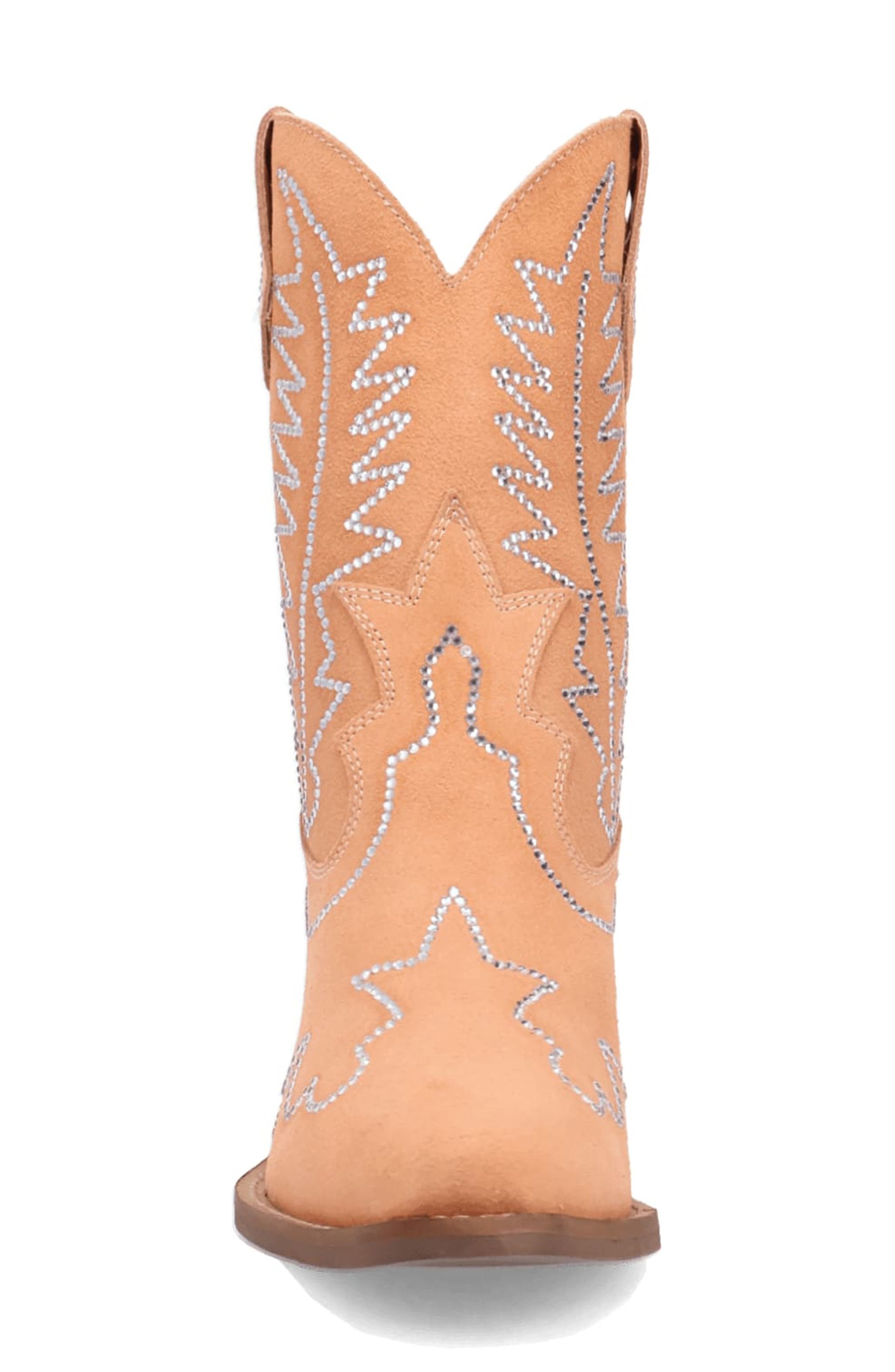 Tiny Pony Rhinestone Western Boot, Alternate, color, PEACH