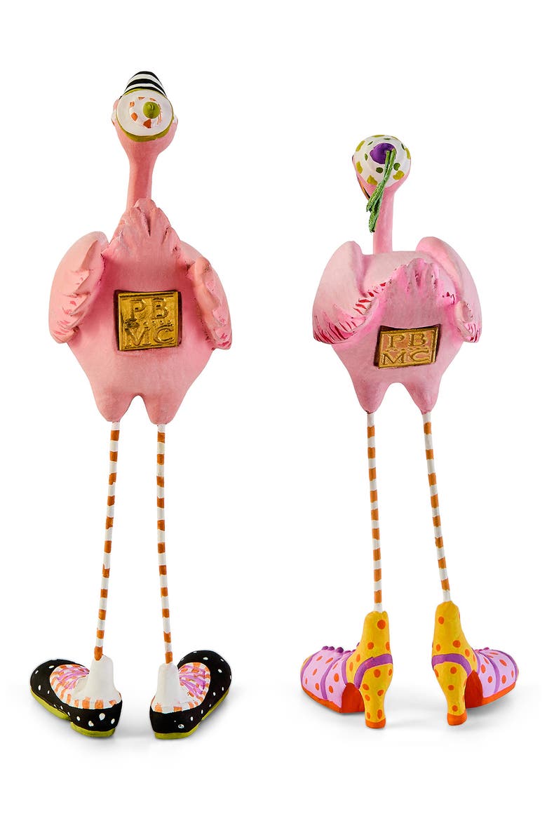 Patience Brewster Sheila & Sheldon Flamingo Figurines, Alternate, color, PINK