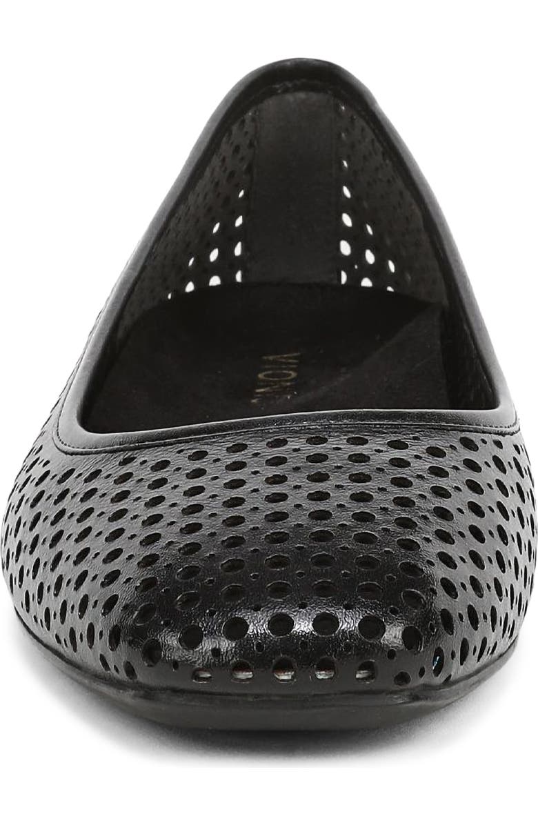 Vionic Orinda Perforated Ballet Flat, Alternate, color, Black