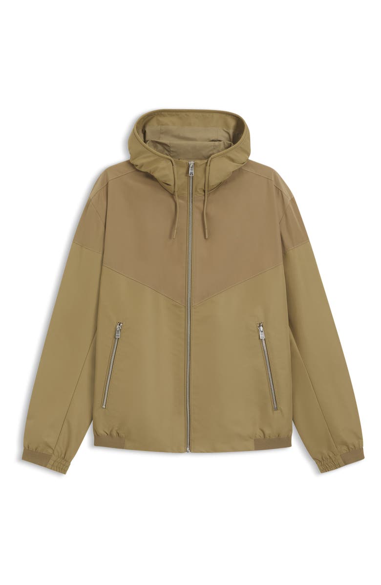 BOSS Cierno4 Hooded Recycled Polyester Jacket, Alternate, color, Beige/ Khaki