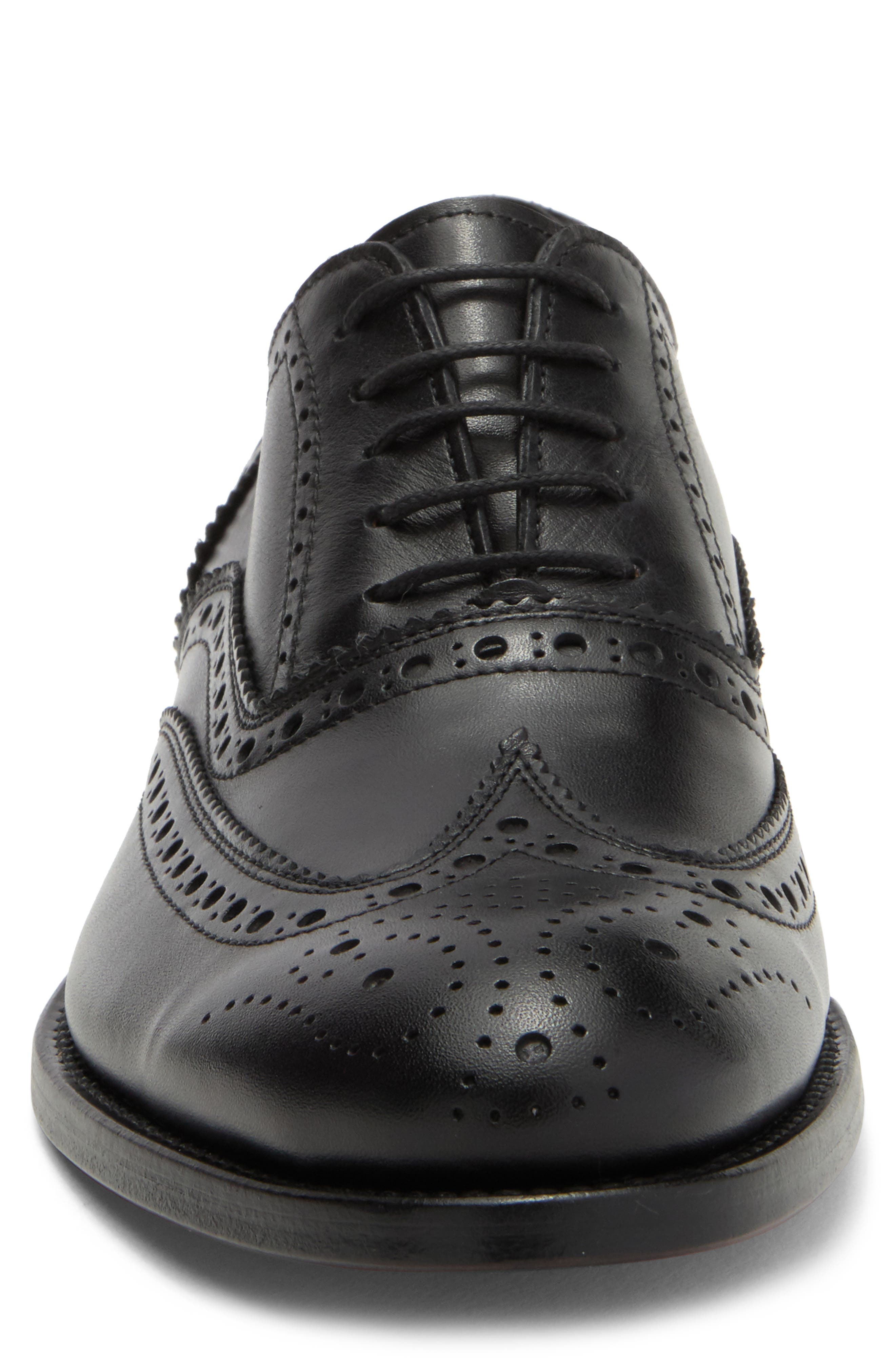 Antonio‎ Maurizi Wingtip NERO Leather Brogue Oxford Antonio Maurizi size 9 made in Italy Black Brogue Wingtip  main image 2