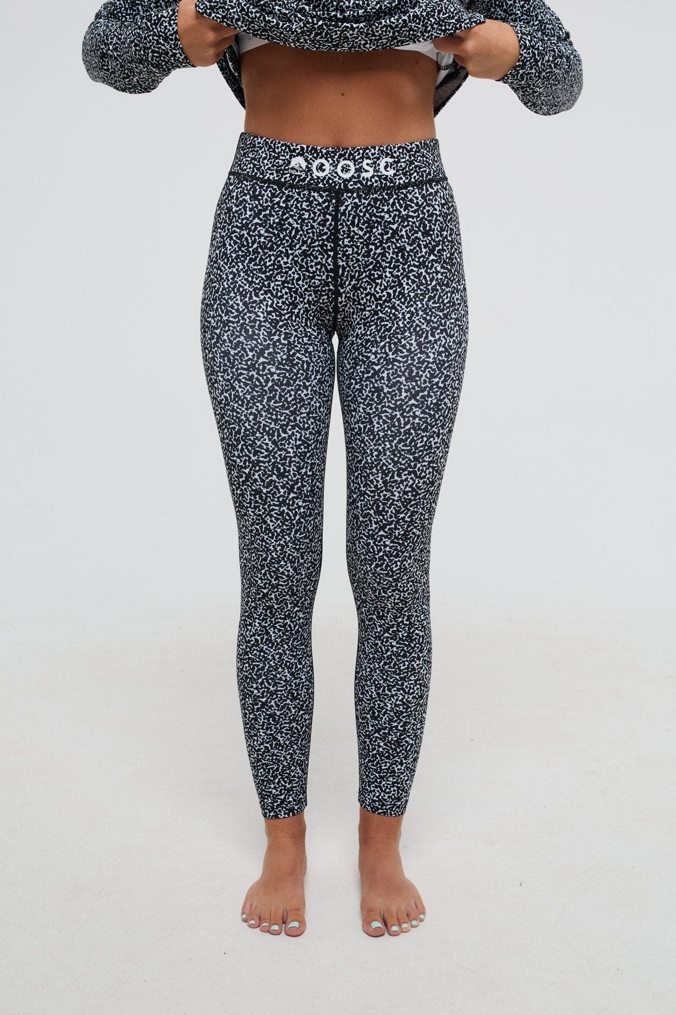Black and white speckled