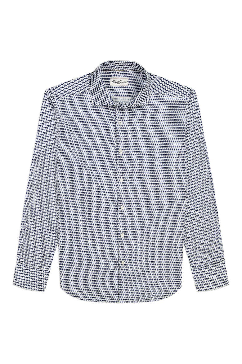Banway Cotton Button-Up Shirt, Alternate, color, BLUE