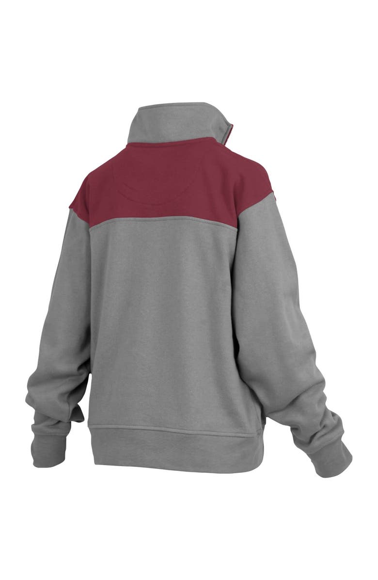 PRESSBOX Women's Pressbox Gray Texas A&M Aggies Avon Fleece Quarter-Zip Jacket, Alternate, color, Gray