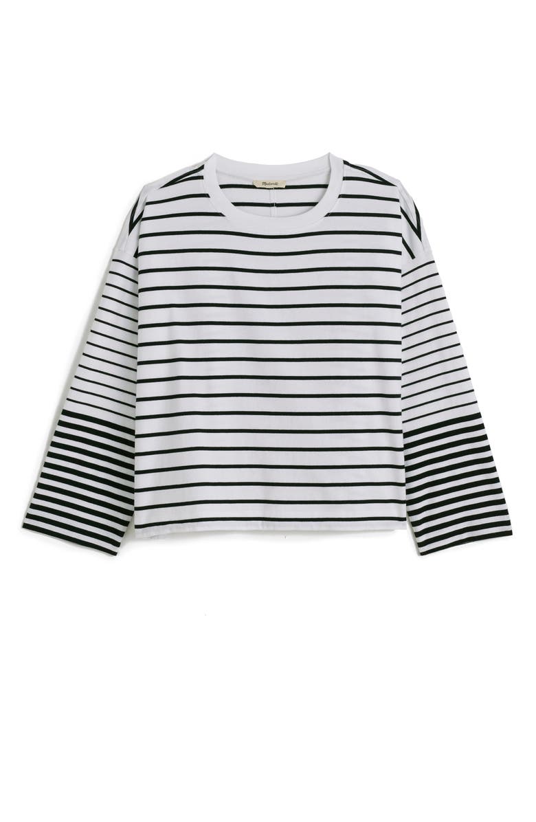 Madewell Easy Stripe Crewneck Long Sleeve T-Shirt, Alternate, color,