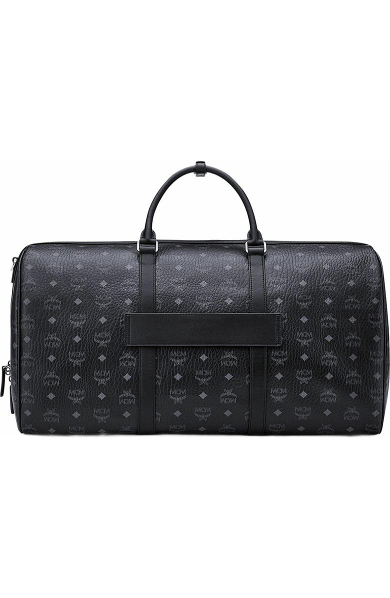 MCM Ottomar Weekender Bag in Visetos, Main, color, Black