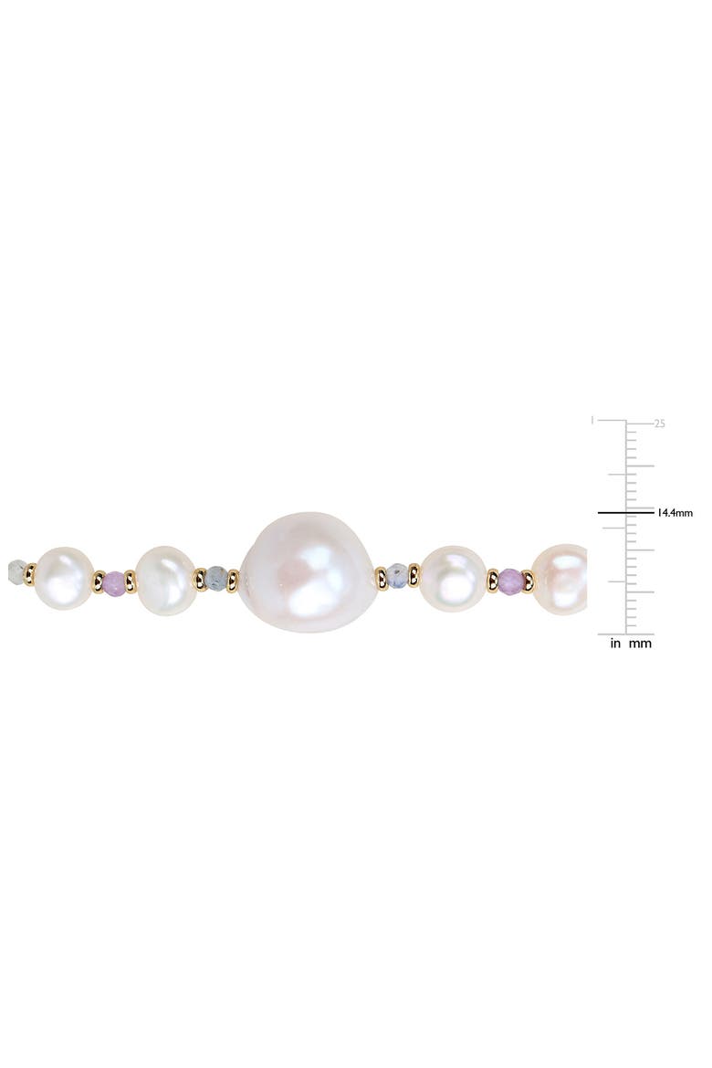 Cultured Freshwater Pearl Bracelet, Alternate, color, WHITE