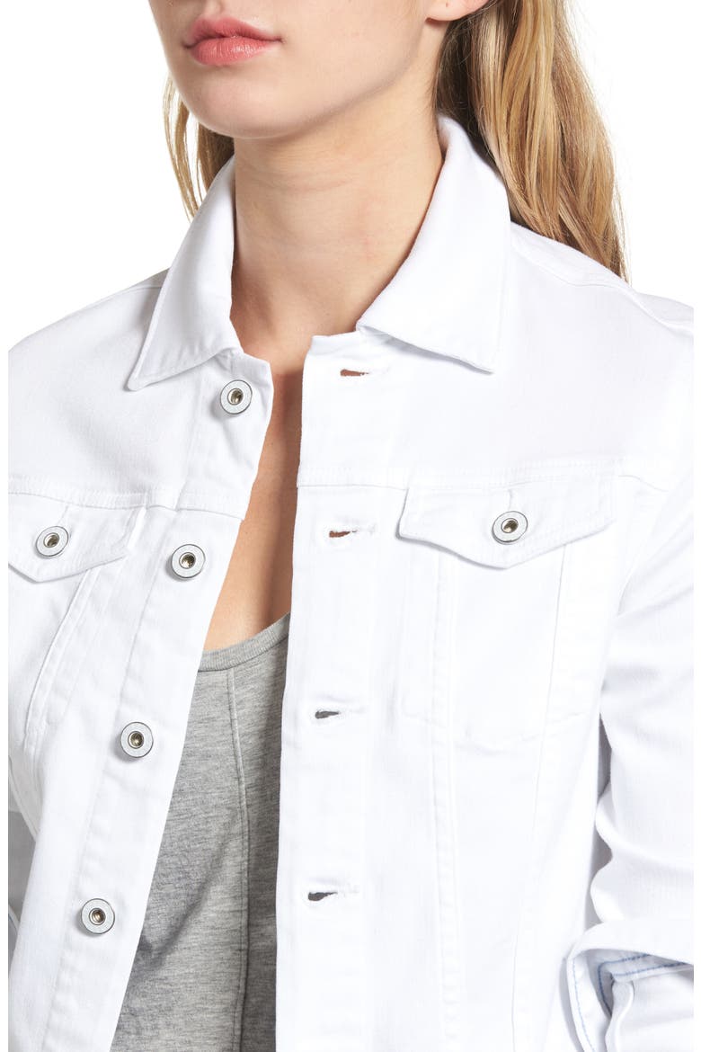 'Robyn' Denim Jacket, Alternate, color, WHITE