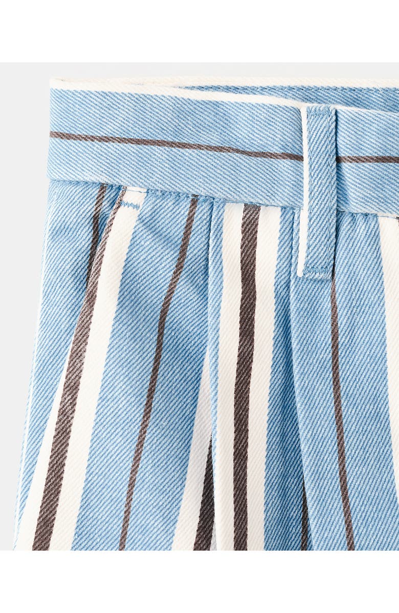 MANGO Stripe Wide Leg Pants, Alternate, color, Sky Blue