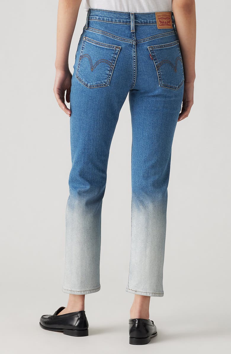 Levi's<sup>®</sup> Wedgie Gradient Hue Crop Straight Leg Jeans, Alternate, color,