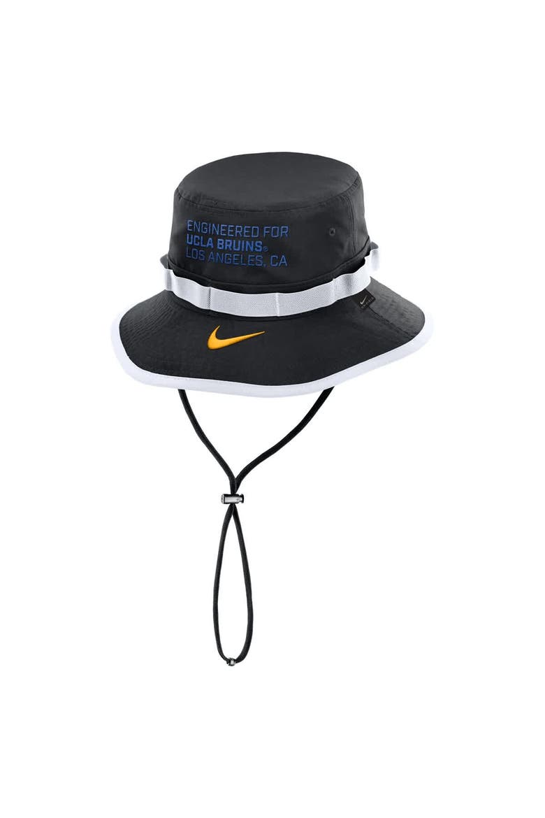 Men's Nike Black UCLA Bruins 2025 Sideline Apex Boonie Bucket Hat, Alternate, color, Black