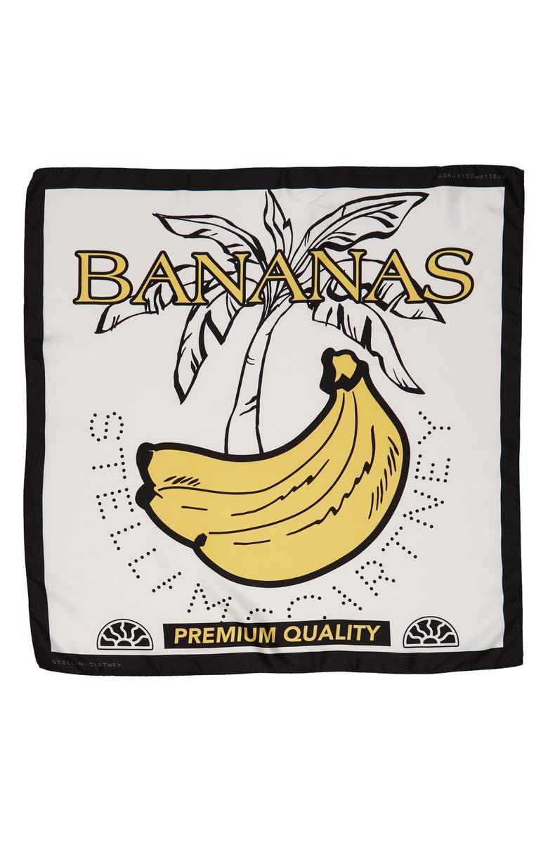 Stella McCartney Banana Silk Bandana, Alternate, color, 