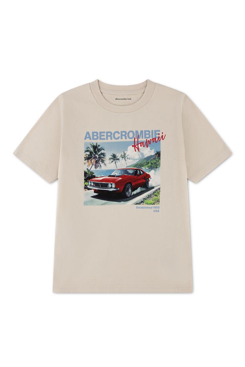 Kids' Hawaii Race Graphic T-Shirt, Main, color, OATMEAL