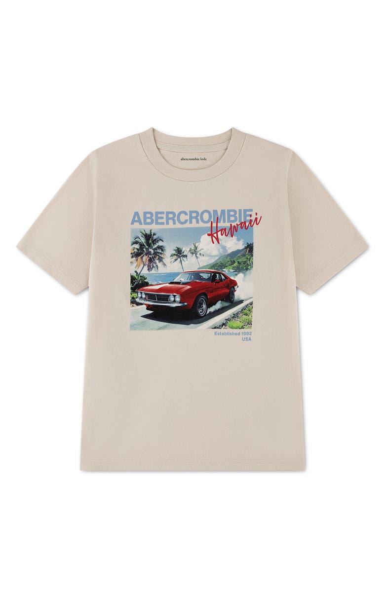 abercrombie kids Kids' Hawaii Race Graphic T-Shirt, Main, color, Oatmeal