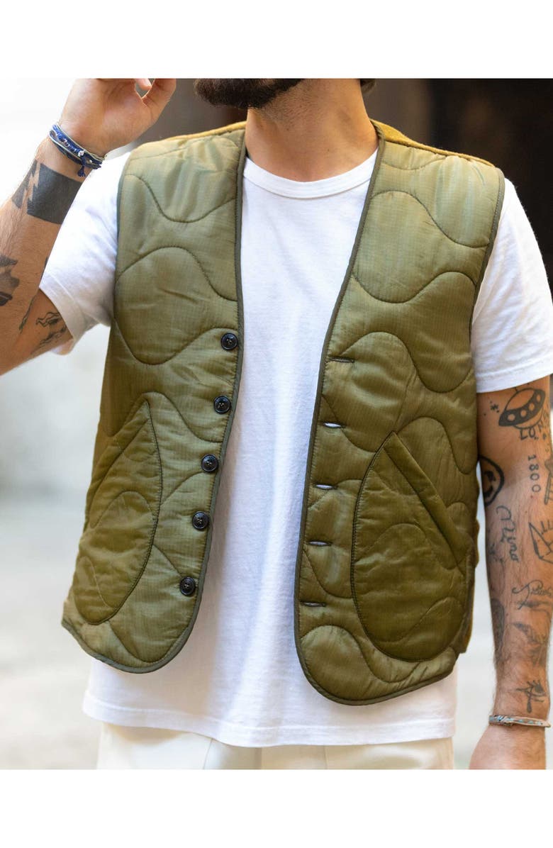 Fortela Squid Quilted Liner Gilet, Alternate, color, Green