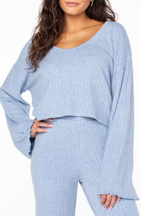 Sandy Coast Long Sleeve Crop Top