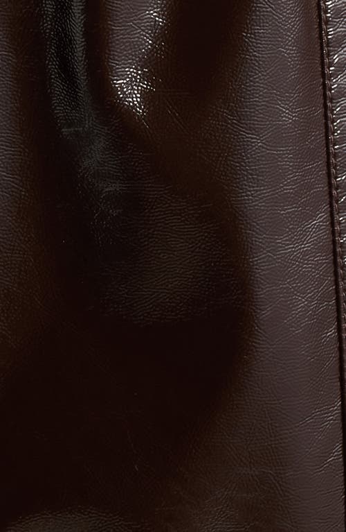 Rag & Bone Amy Faux Patent Leather Jacket In Burgundy