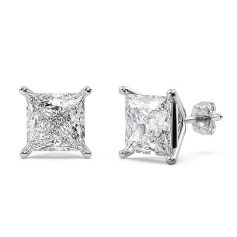 Princess Diamond Stud Earrings 14kt
