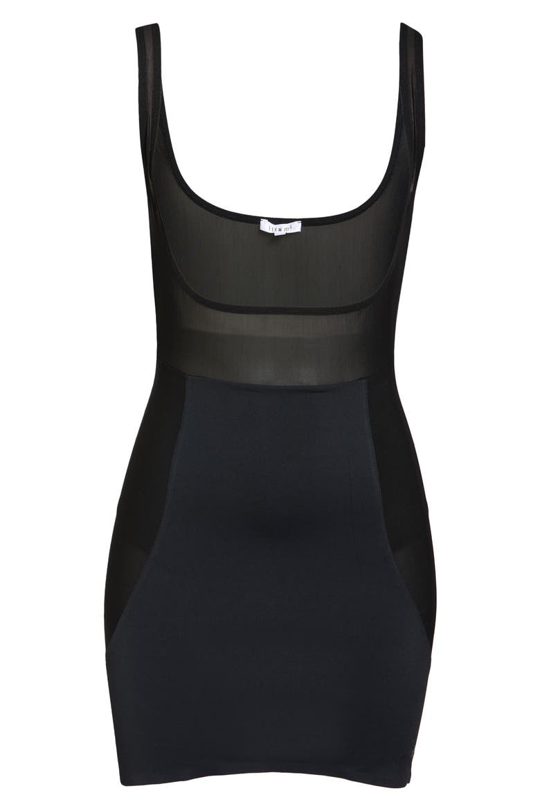 Power Mesh Open Bust Shape Slip, Alternate, color, BLACK