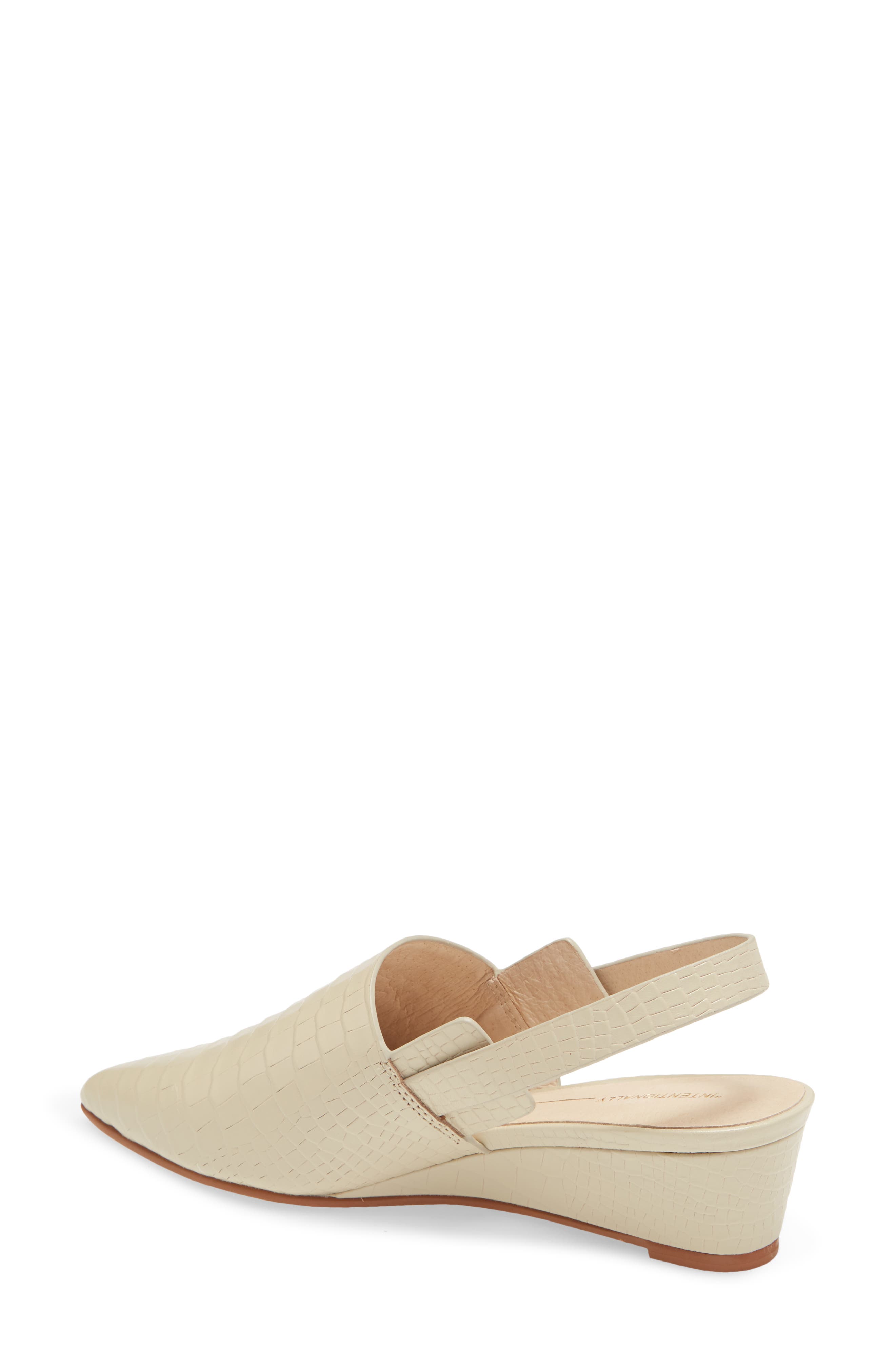 Taft 2 Slingback Wedge Pump, Alternate, color, CREAM LEATHER