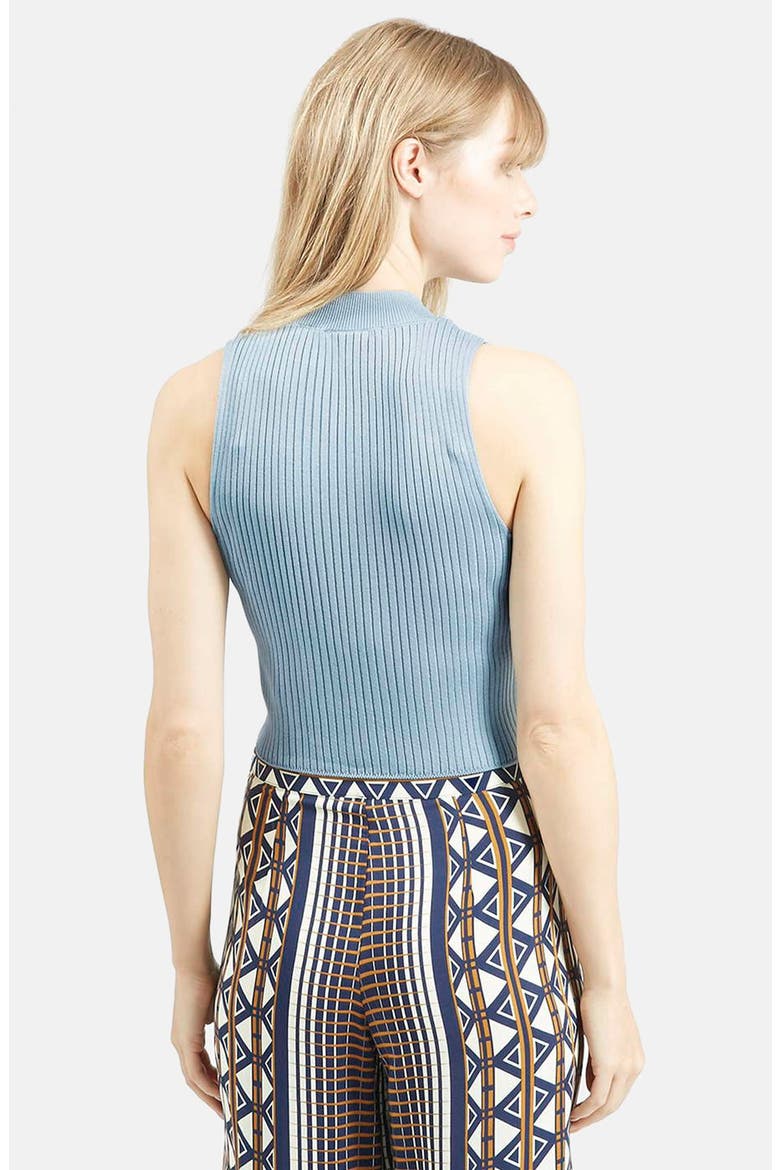 Sleeveless Rib Knit Crop Top, Alternate, color, LIGHT BLUE