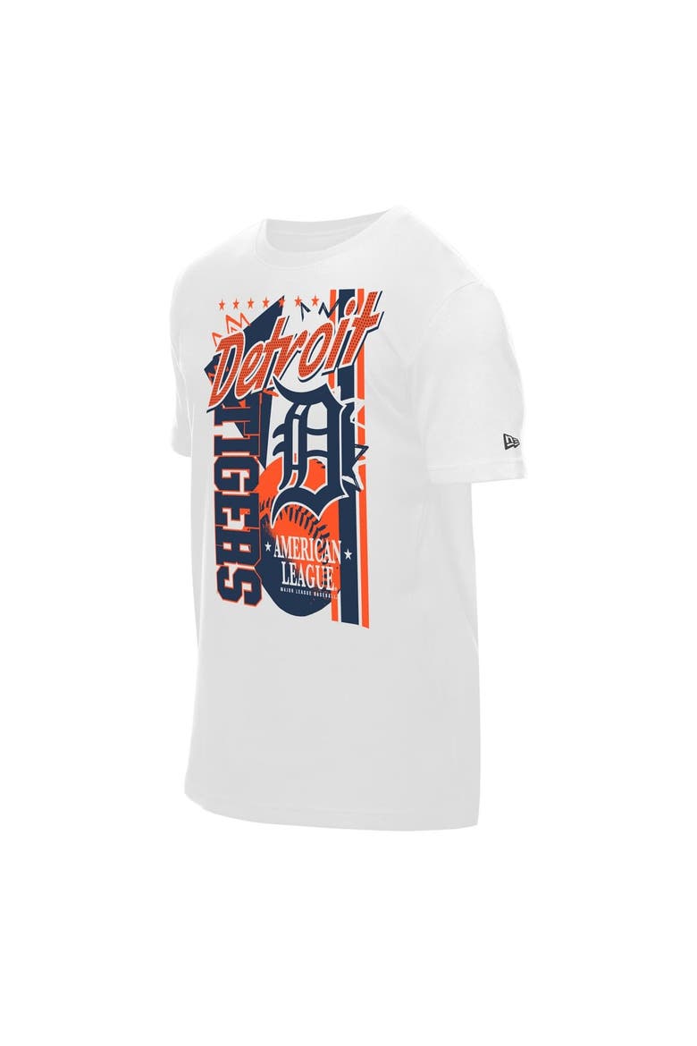 Men's New Era White Detroit Tigers Big Graphic Domestic T-Shirt, Alternate, color, White